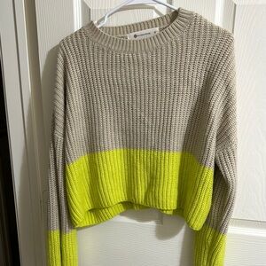 The Impeccable Pig Beige and Yellow Sweater